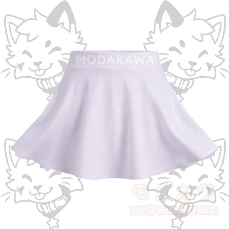 MODAKAWA X popipeko Kitty Graphic Crop Tank Sport Top Skirt Matching Outfit - Hellvioletter Rock - 2XL - image 8