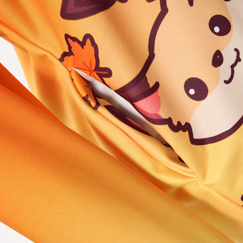 MODAKAWA Kapuzenpulloverkleid mit Fuchs-Farbverlauf und Seitentaschen - image 4