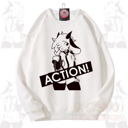 MODAKAWA X zarckets ACTION Goat Graphic Unisex Sweatshirt - Weiß - 3XL - image 4