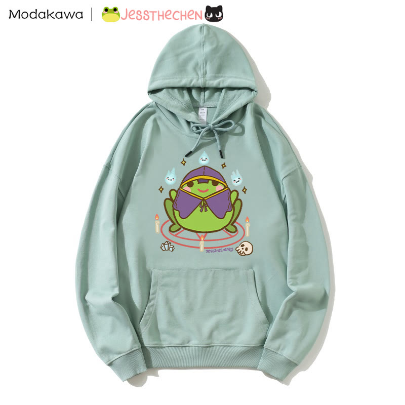 Kapuzenpullover mit Zauberfrosch-Grafik - Green - 5XL - image 5