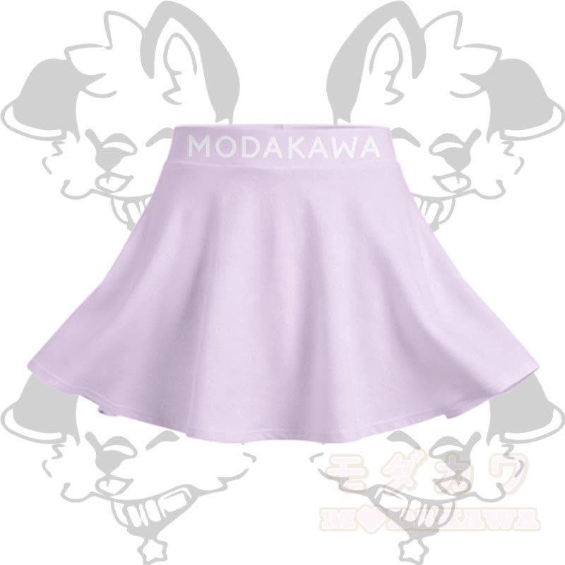 MODAKAWA X popipeko Puppy Graphic Modakawa Crop Tank Sport Top Skirt Matching Outfit - Lila Rock - 2XL - image 11