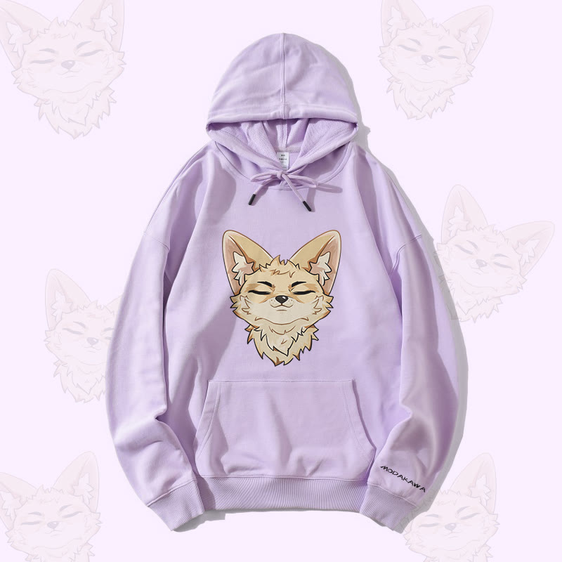 MODAKAWA Corsac Fox Graphic Streetwear Pullover Hoodie - Purple - 5XL - image 2