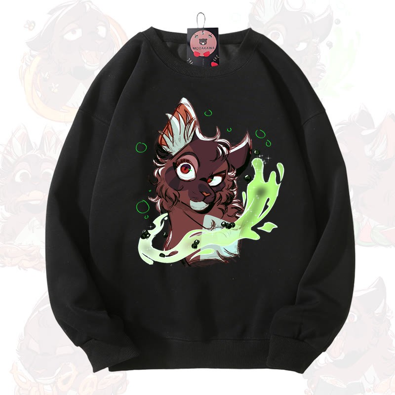MODAKAWA X aridarchen Fox Graphic Unisex Sweatshirt - Schwarz - 3XL - image 9