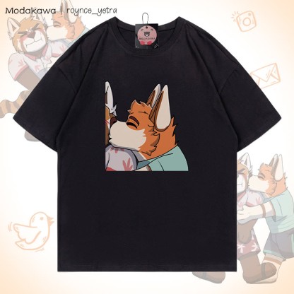 MODAKAWA X roynce_yetra Anderson Kisses Felipe Grafik-T-Shirt - Black B - 5XL - image 9
