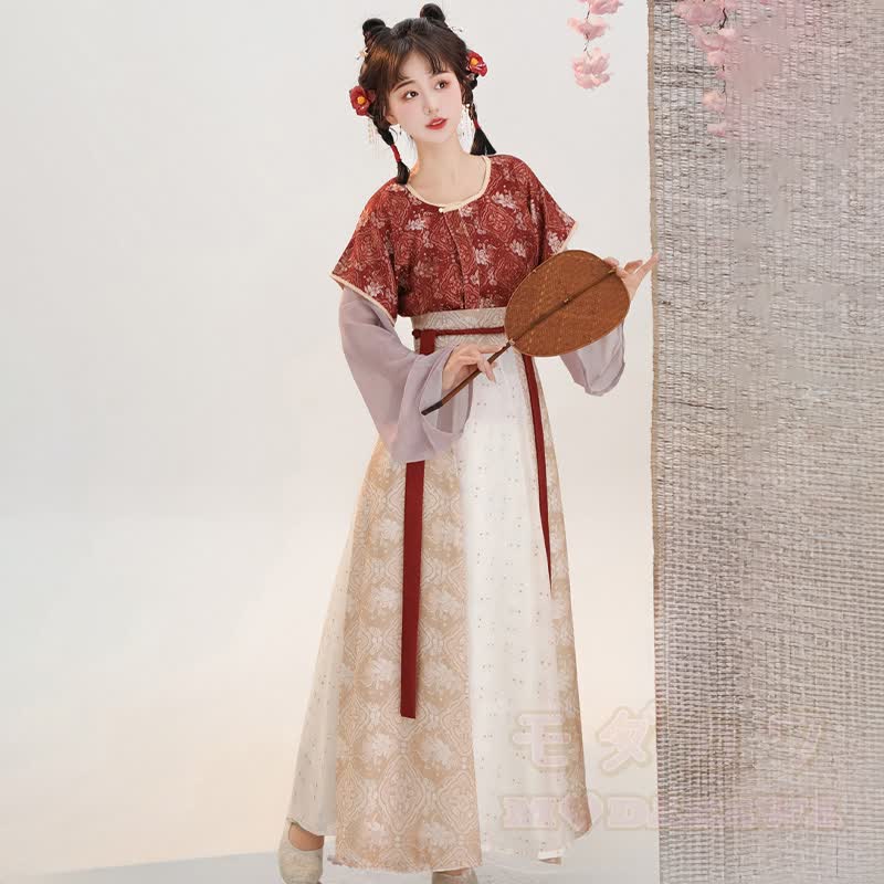 Vintage-Schnallen-Obermantel, passendes Unteroberteil, Maxirock und Outfit - Beiges Set - XL - image 7