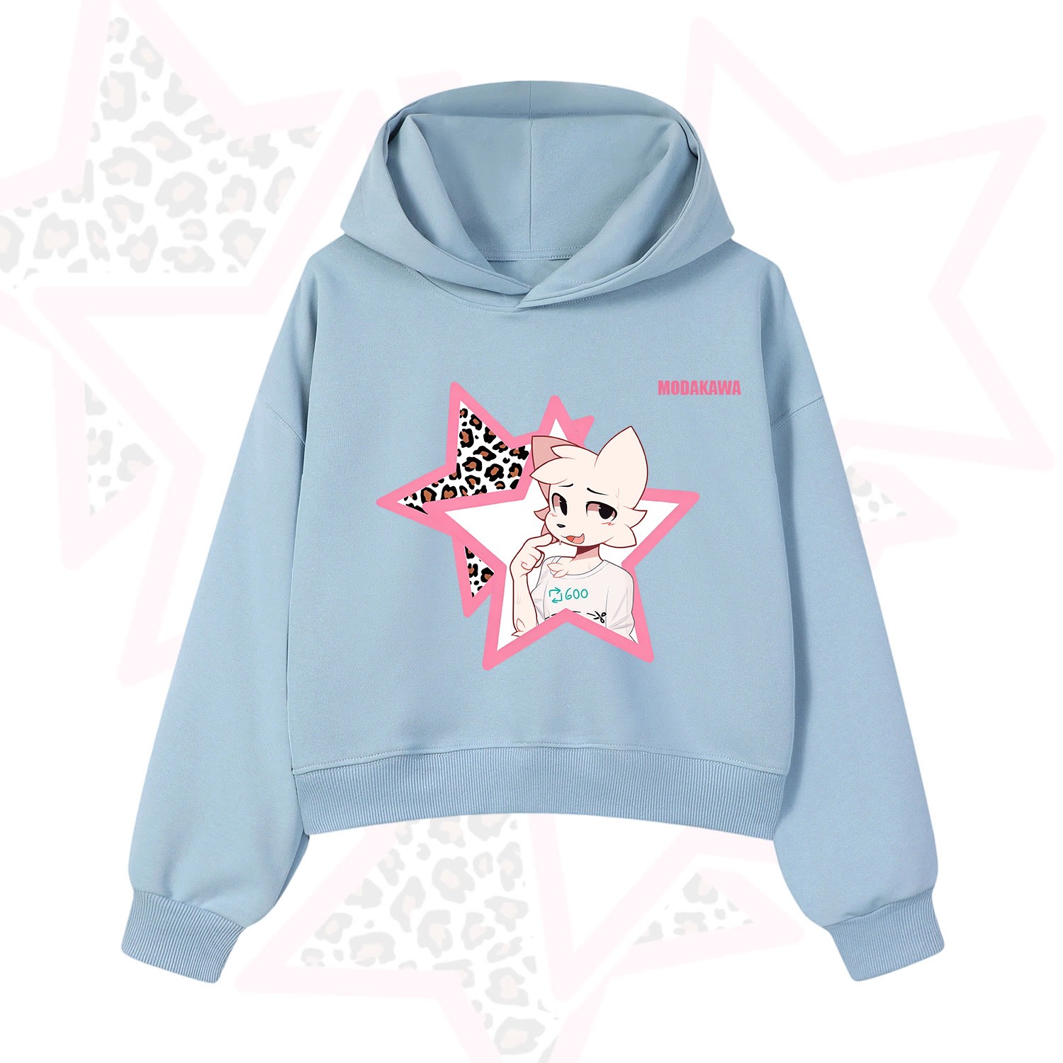  MODAKAWA X zarckets Kawaii Anime Fuchs Stern Grafik Hoodie Sweatshirt - Blau - 3XL - image 10