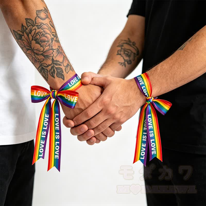 Regenbogenfarbene dekorative lange Bänder - image 3