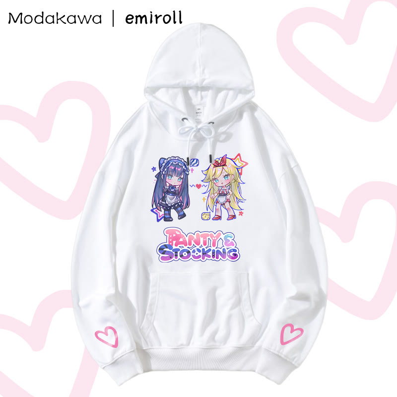 MODAKAWA X emiroll Niedlicher Mädchen-Hoodie mit Grafikmuster aus Baumwollmischgewebe - White - 5XL - image 4