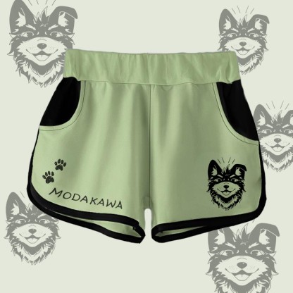 MODAKAWA Gradient Smiling Koda Graphic Shorts - Green - 5XL - image 6