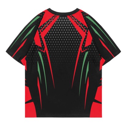 Modakawa-T-Shirt mit Cyberpunk-Mecha-Print