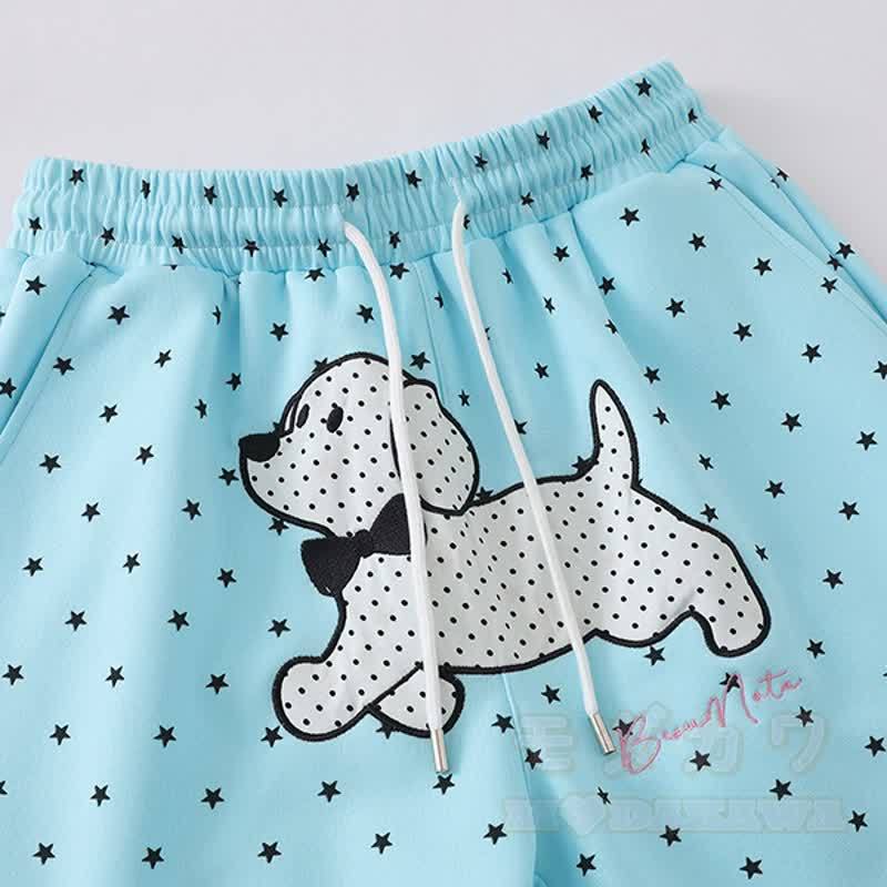 Hochwertige, strapazierfähige Shorts mit Press Star Puppy-Stickerei und Kordelzug - image 10