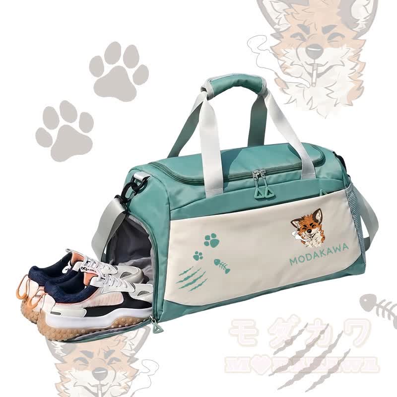 MODAKAWA X atka Fox Smoking Graphic Sporttasche mit großem Fassungsvermögen - Grün - 55 x 28 x 26 cm - image 6