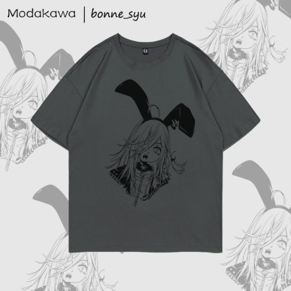MODAKAWA X bonne_syu Gothic Bunny Girl Grafik-T-Shirt - Dark Grey - 5XL - image 2
