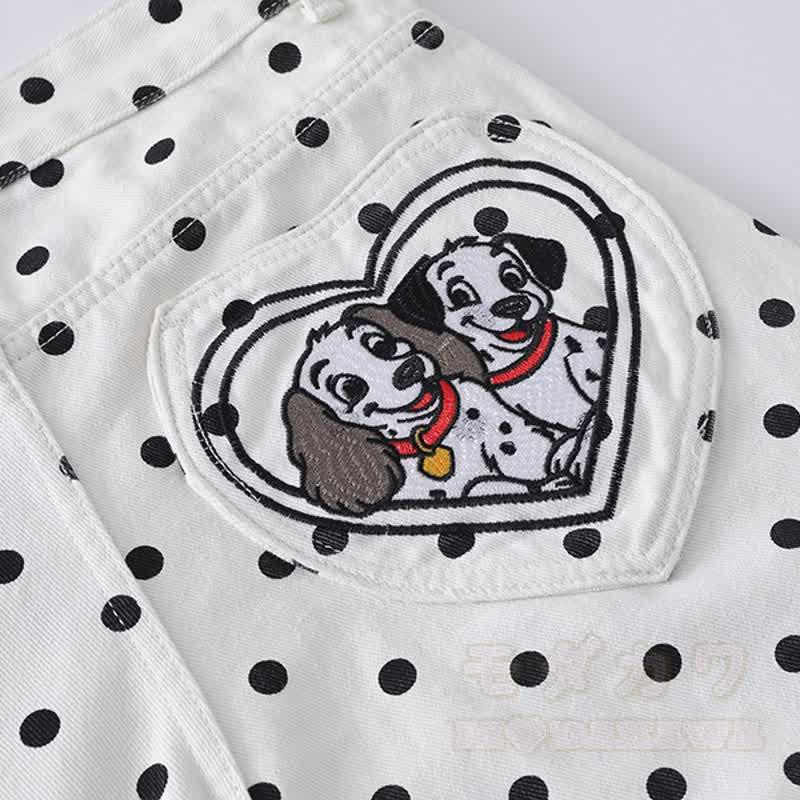 Hochwertiges, strapazierfähiges zweiteiliges Set: Kapuzenpullover mit Polka-Dot-Muster, Schleife, Reißverschluss und Hundestickerei, Hose. - image 17