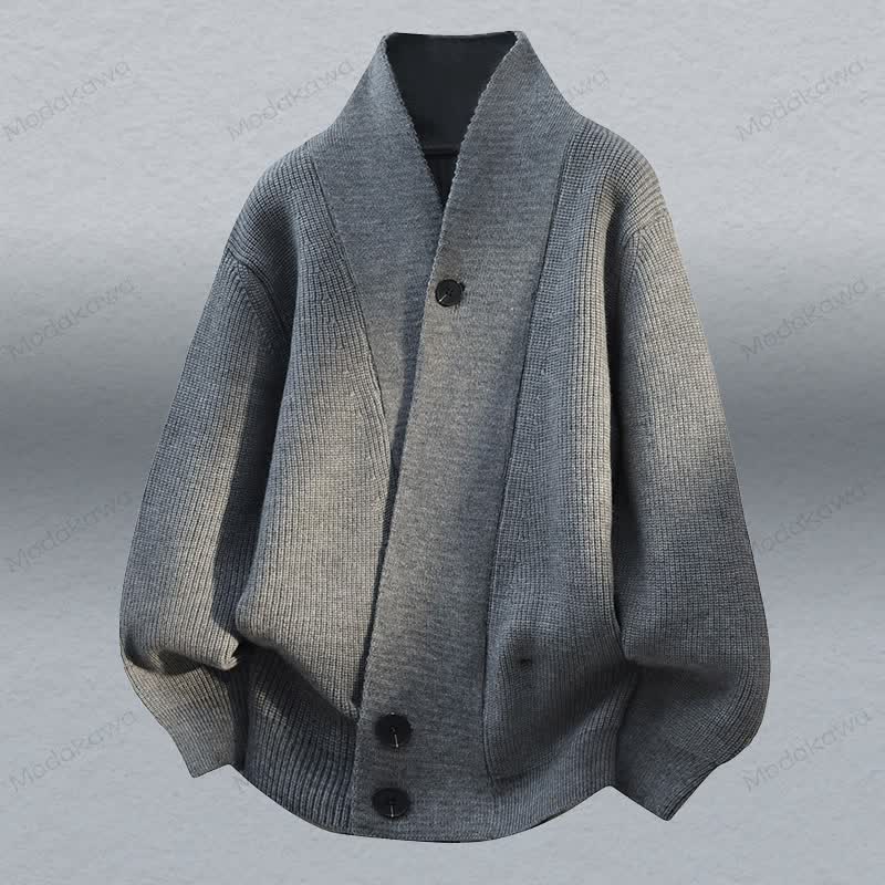 Zweiteiliges Set aus Strickjacke, Cordhose und Cardigan - Grauer Pullover - 4XL - image 10