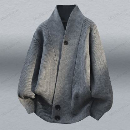 Zweiteiliges Set aus Strickjacke, Cordhose und Cardigan - Grauer Pullover - 4XL - image 10