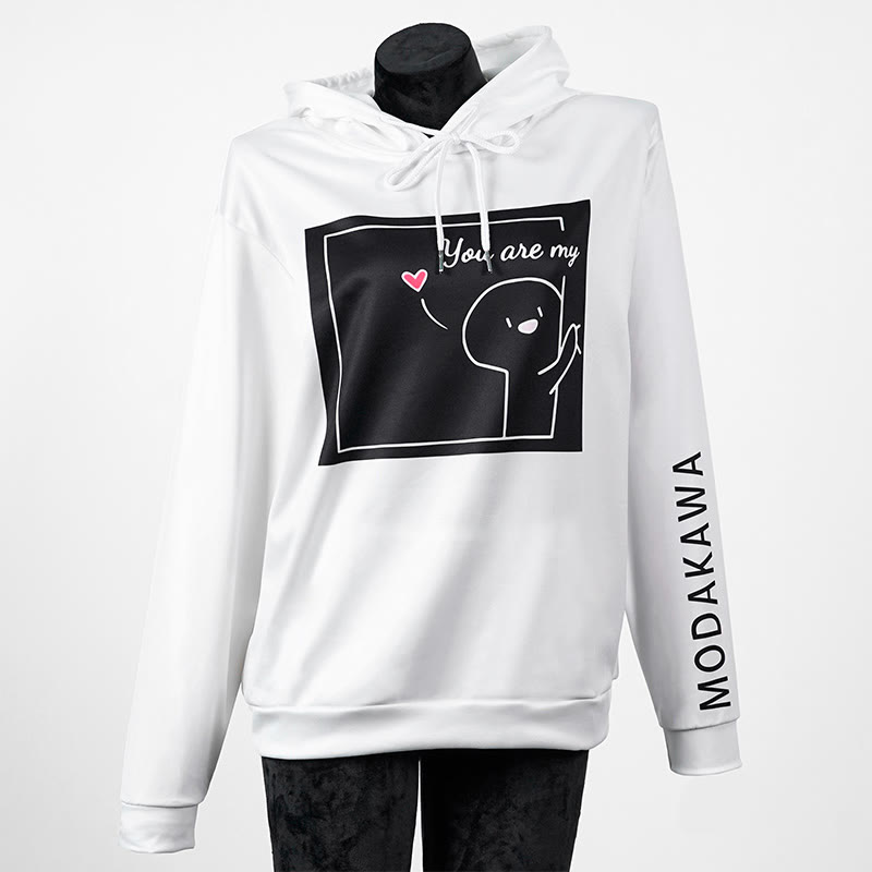 YOU ARE MY FOREVER STAR Modakawa Character Letter Print Loose Hoodie - image 4