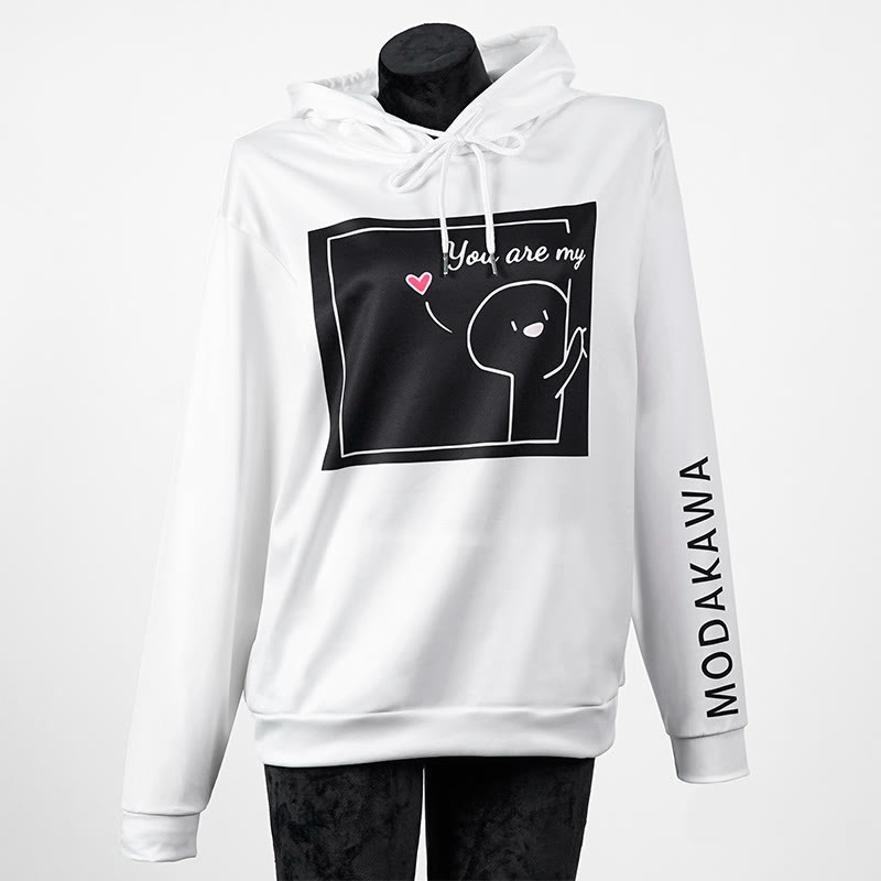YOU ARE MY FOREVER STAR Modakawa Character Letter Print Loose Hoodie - image 4