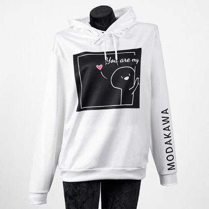 YOU ARE MY FOREVER STAR Modakawa Character Letter Print Loose Hoodie - image 4