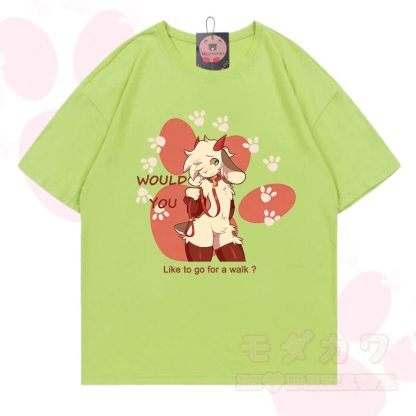 MODAKAWA X zarckets Goat Graphic 100% Baumwoll-T-Shirt - Avocadogrün - 5XL - image 6