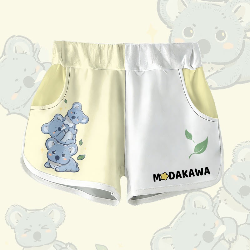 Koala Graphic Modakawa Shorts - Yellow - 5XL - image 3