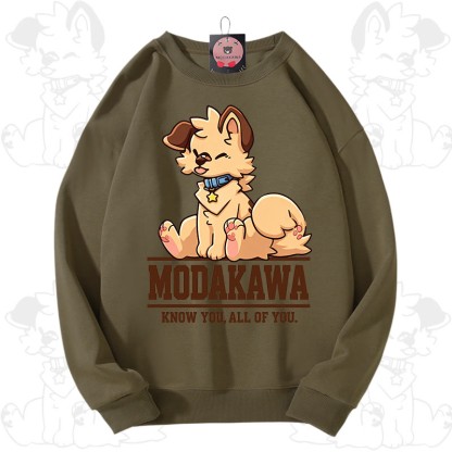 MODAKAWA X popipeko Charming Puppy Graphic Unisex Sweatshirt - Dunkelgrün - 3XL - image 8