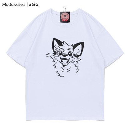 MODAKAWA X atka Cheerful Fox Grafik-T-Shirt - White - 5XL - image 3