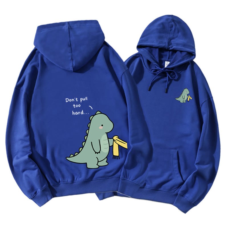 Passender Hoodie für Paare mit Dinosaurier-Grafik - Blue A - 5XL - image 12