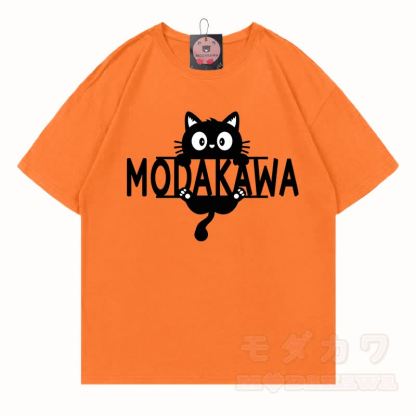 MODAKAWA MEW Niedliches Kätzchen-Motiv T-Shirt aus 100 % Baumwolle - Orange - 5XL - image 11
