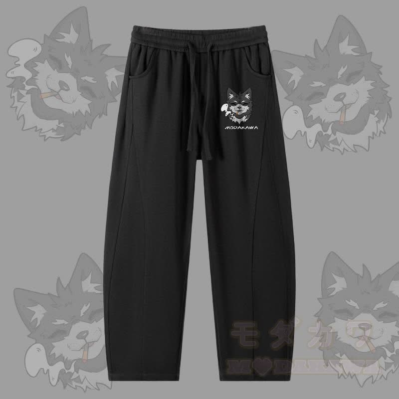 MODAKAWA Koda Smoking Puppy Graphic Herren-Unterhose mit Kordelzug - Schwarz - 4XL - image 4
