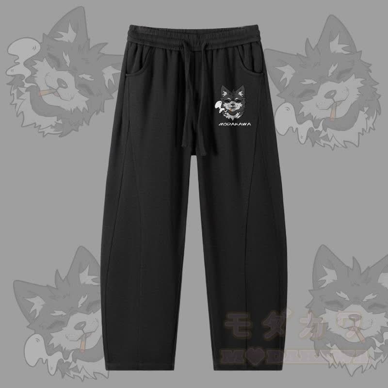 MODAKAWA Koda Smoking Puppy Graphic Herren-Unterhose mit Kordelzug - Schwarz - 4XL - image 4