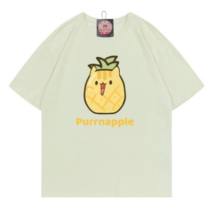 PURRNAPPLE Purr Ananas-Print Modakawa T-Shirt - Light Green - 5XL - image 4