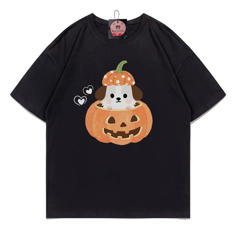 T-Shirt mit Kürbiswelpen-Print - Black - 5XL - image 4