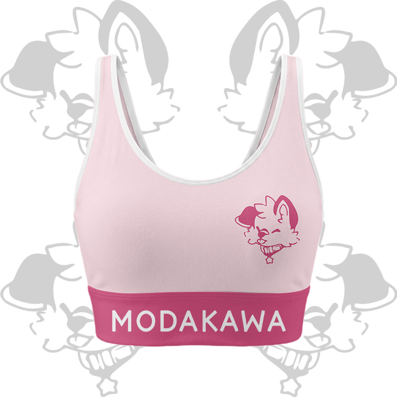 MODAKAWA X popipeko Puppy Graphic Crop Tank Tank Sport Top Shorts Bikini Matching Outfit - Pink Top - 5XL - image 5