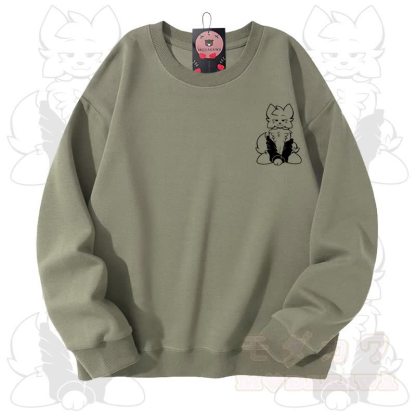 MODAKAWA X zarckets Fox Graphic Unisex Sweatshirt - Hellgrün B - 3XL - image 12