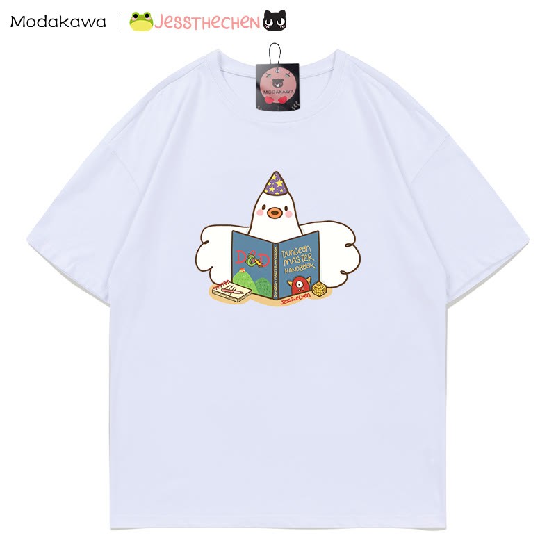 MODAKAWA X jessthechen Reading Duck Grafik-T-Shirt - White - 5XL - image 4