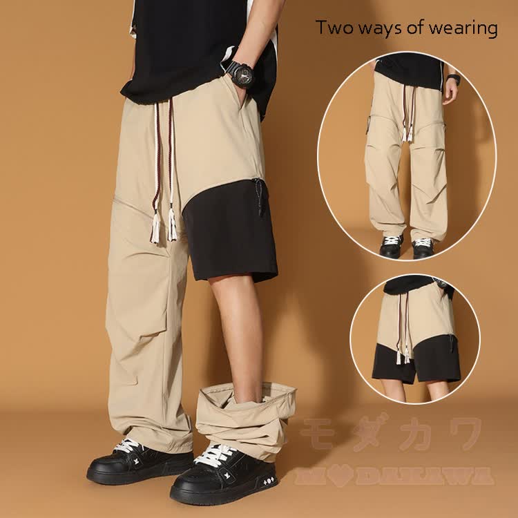 Cabrio-Shorts mit weitem Bein und Cargohose - Khaki - 8XL - image 4