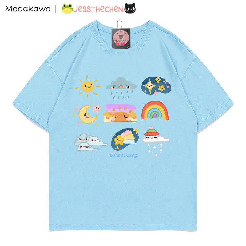 MODAKAWA X jessthechen Wetter-Print T-Shirt - Blue - 5XL - image 4