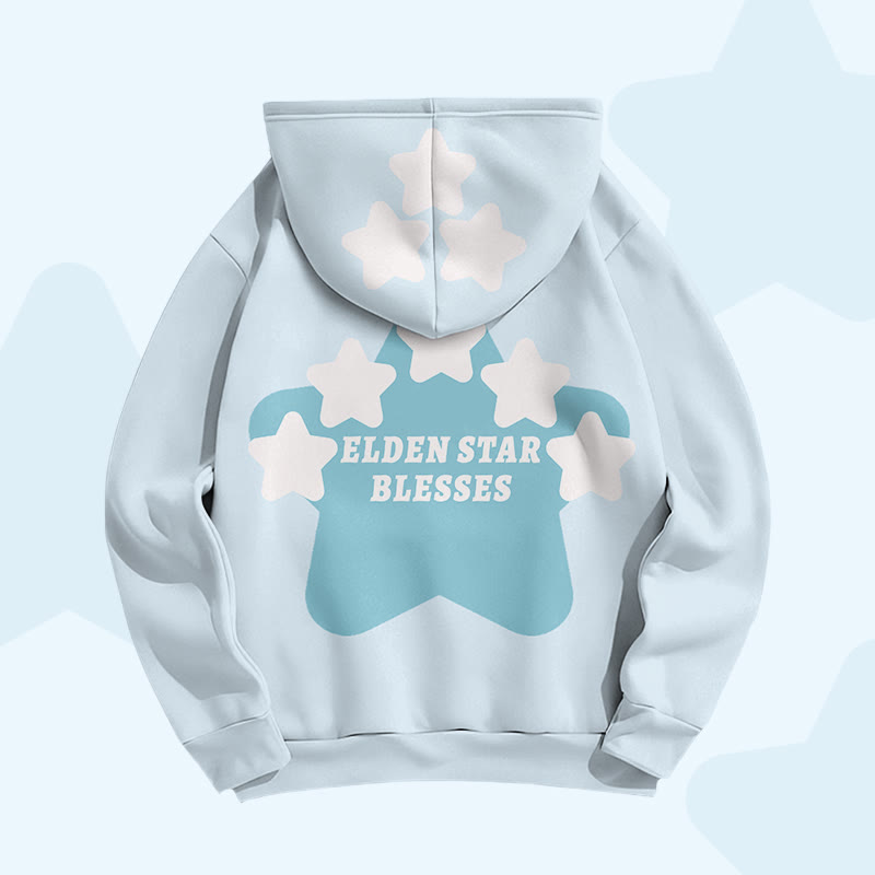 ELDEN STAR BLESSES Sternengrafik Modakawa Pullover Hoodie - image 3