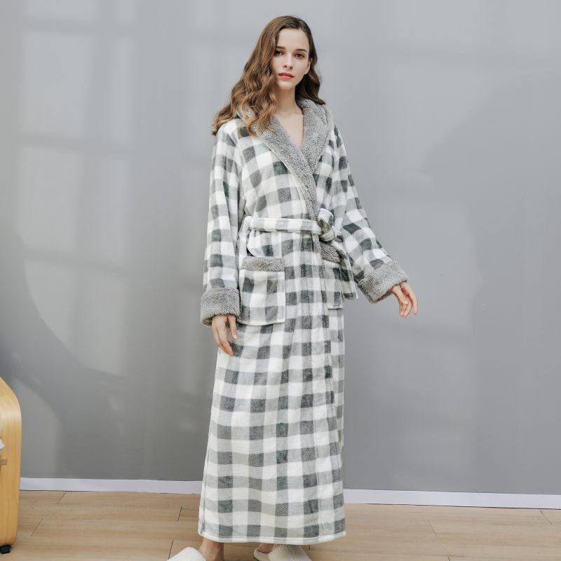 Green Plaid Bathrobe