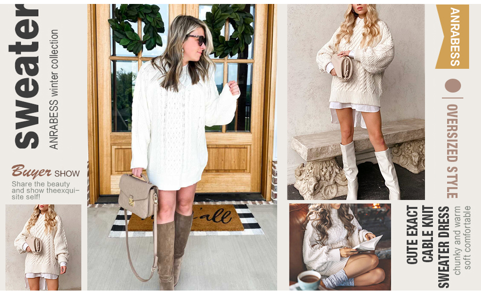 women short mini sweater dress cable knit pullover tunic sweater