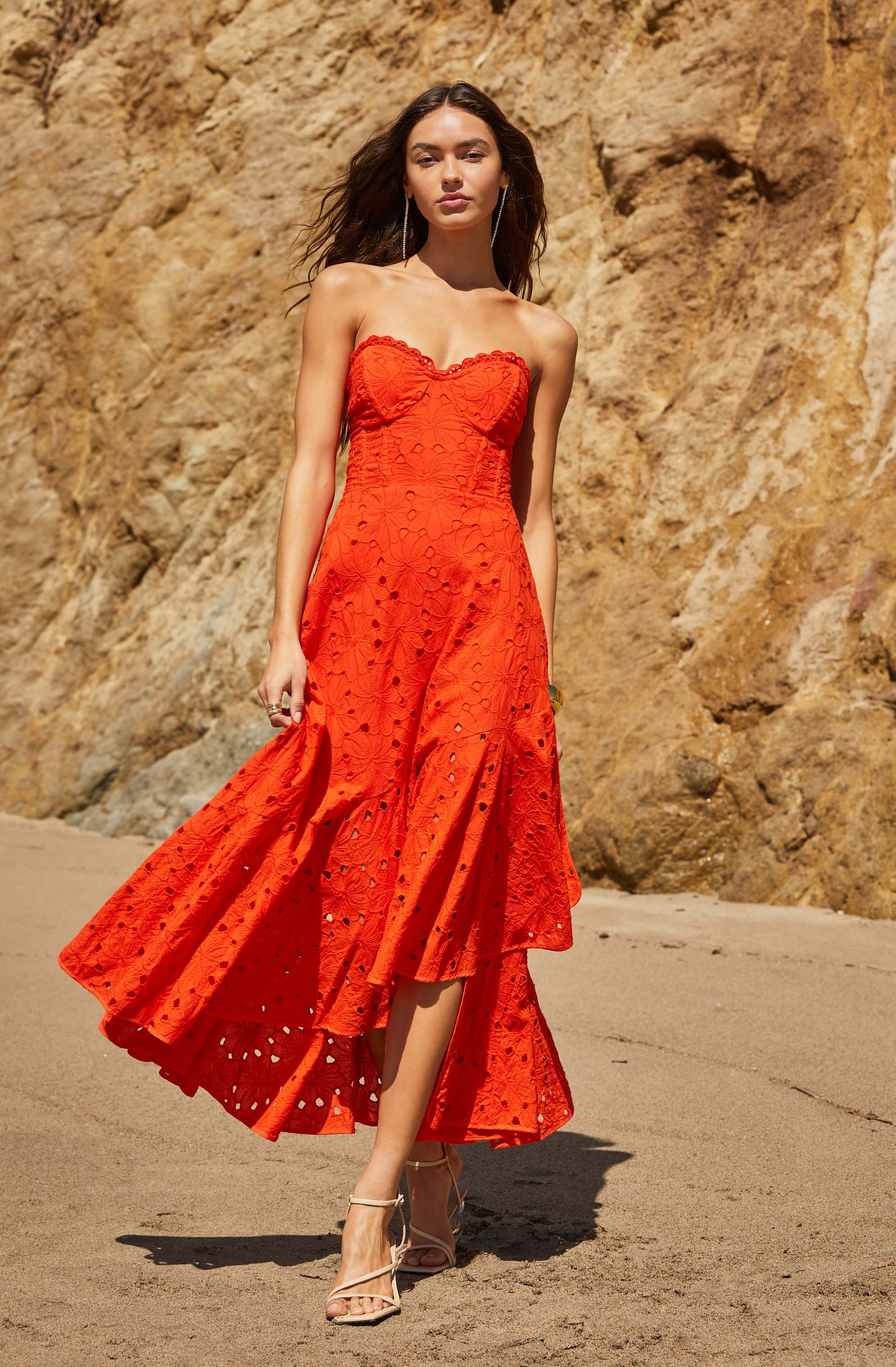 Suvi Eyelet Midi Dress-Aljck