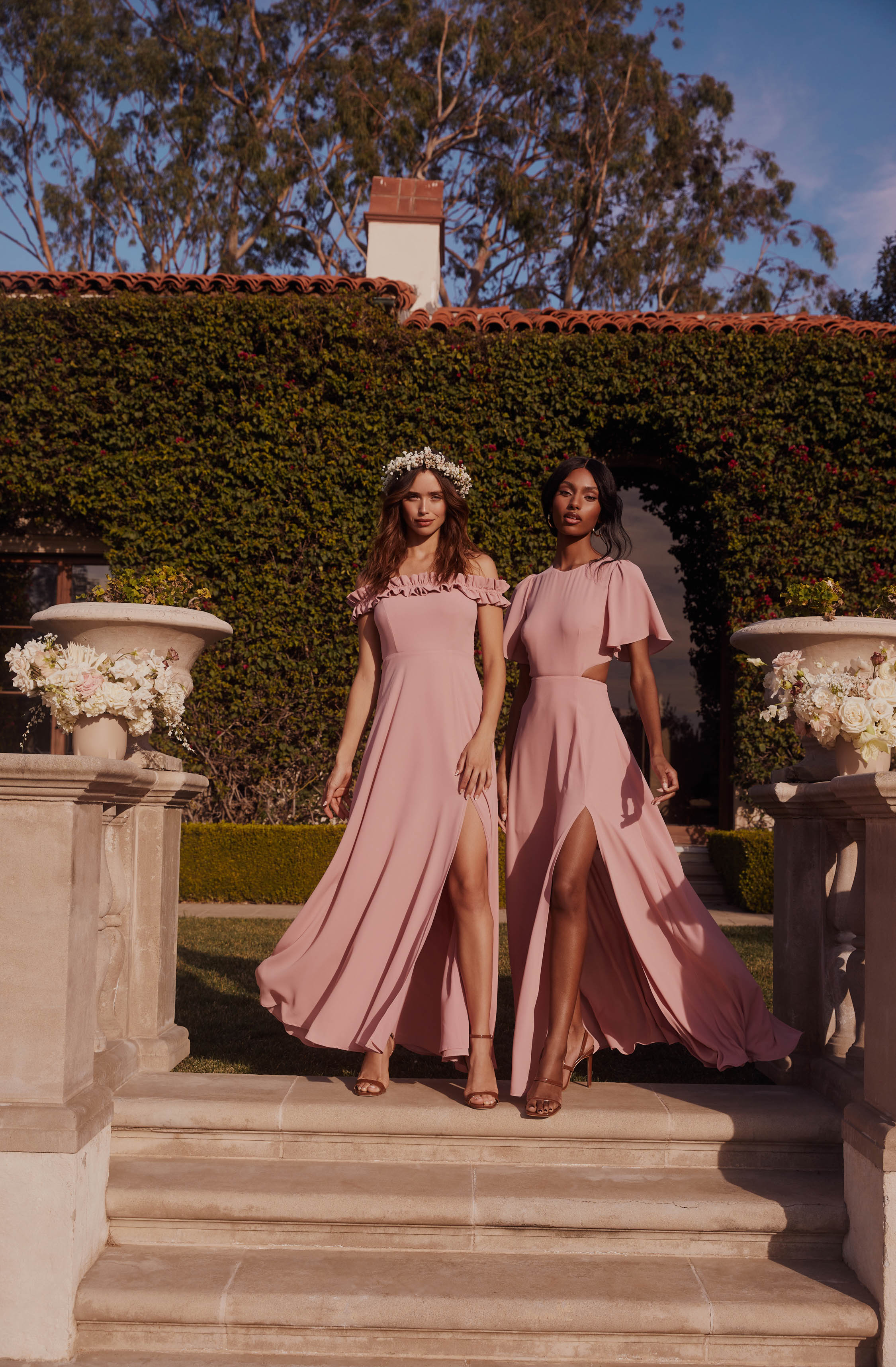 Venetia Off Shoulder Ruffle Trim Maxi Dress-Aljck