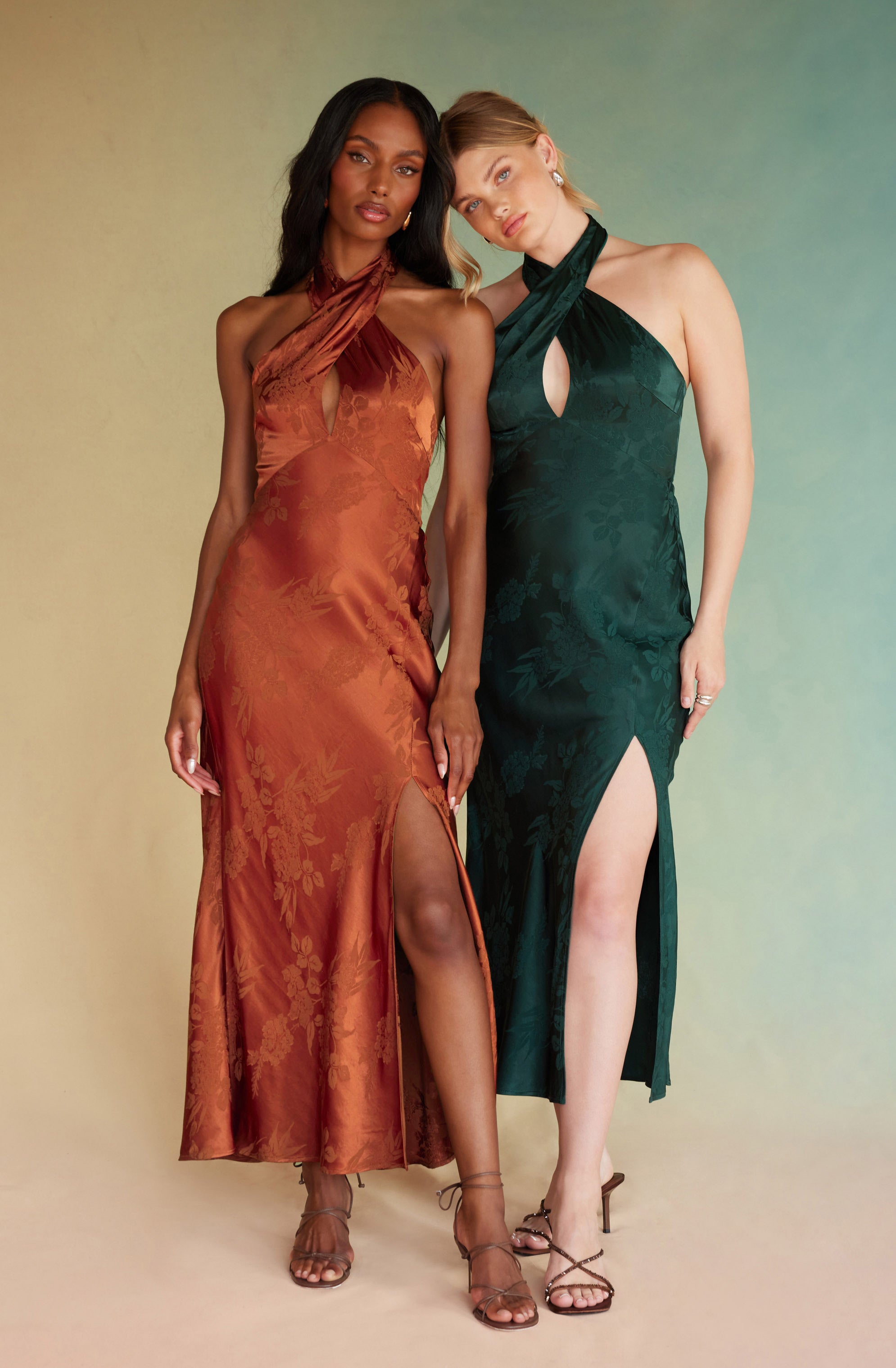 Marissa Halter Neck Midi Dress-Aljck