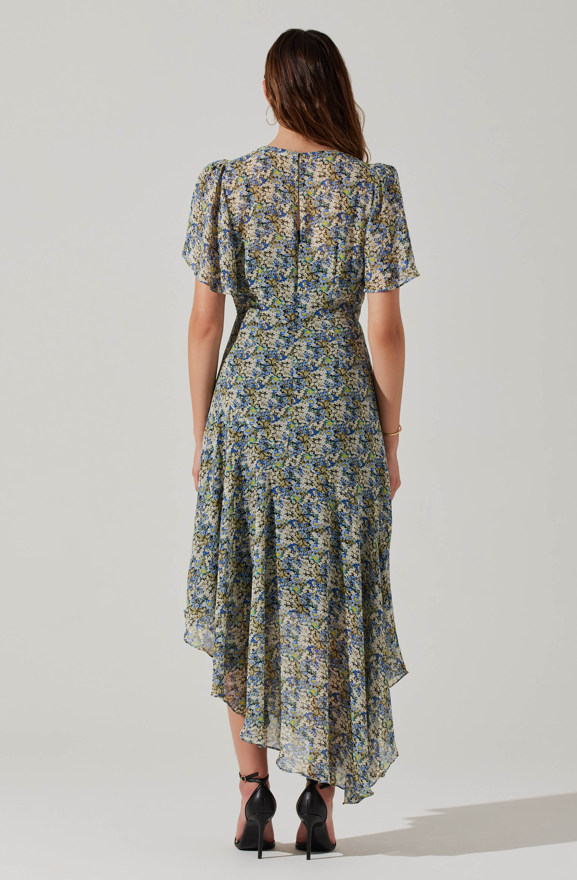 Mirella Floral Midi Dress-Aljck