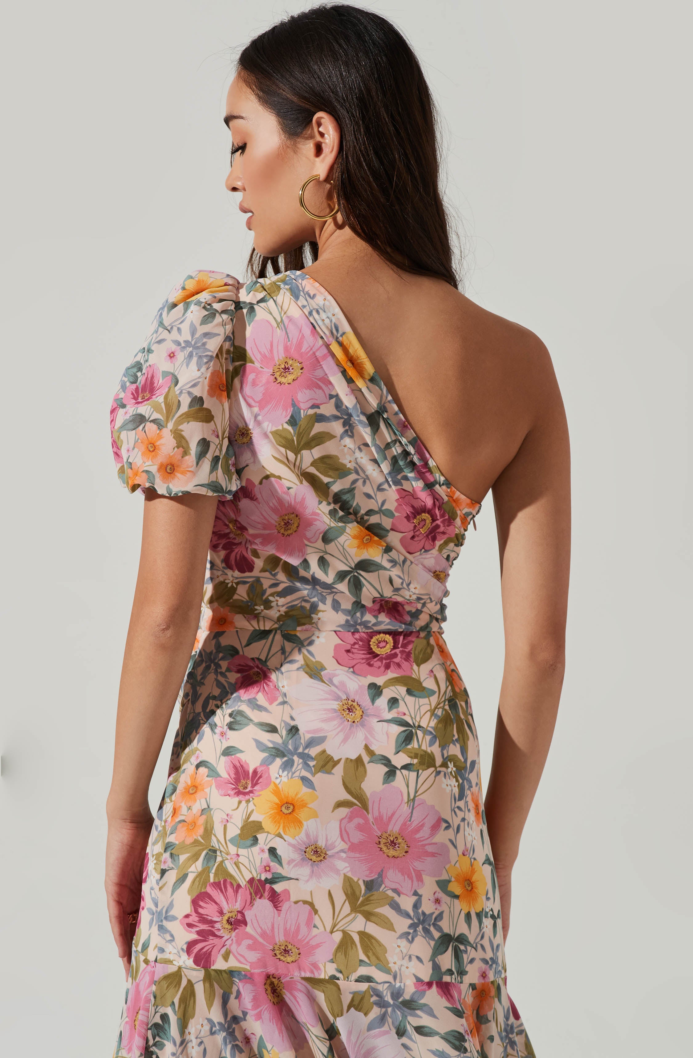 Santorini One Shoulder Midi Dress-Aljck