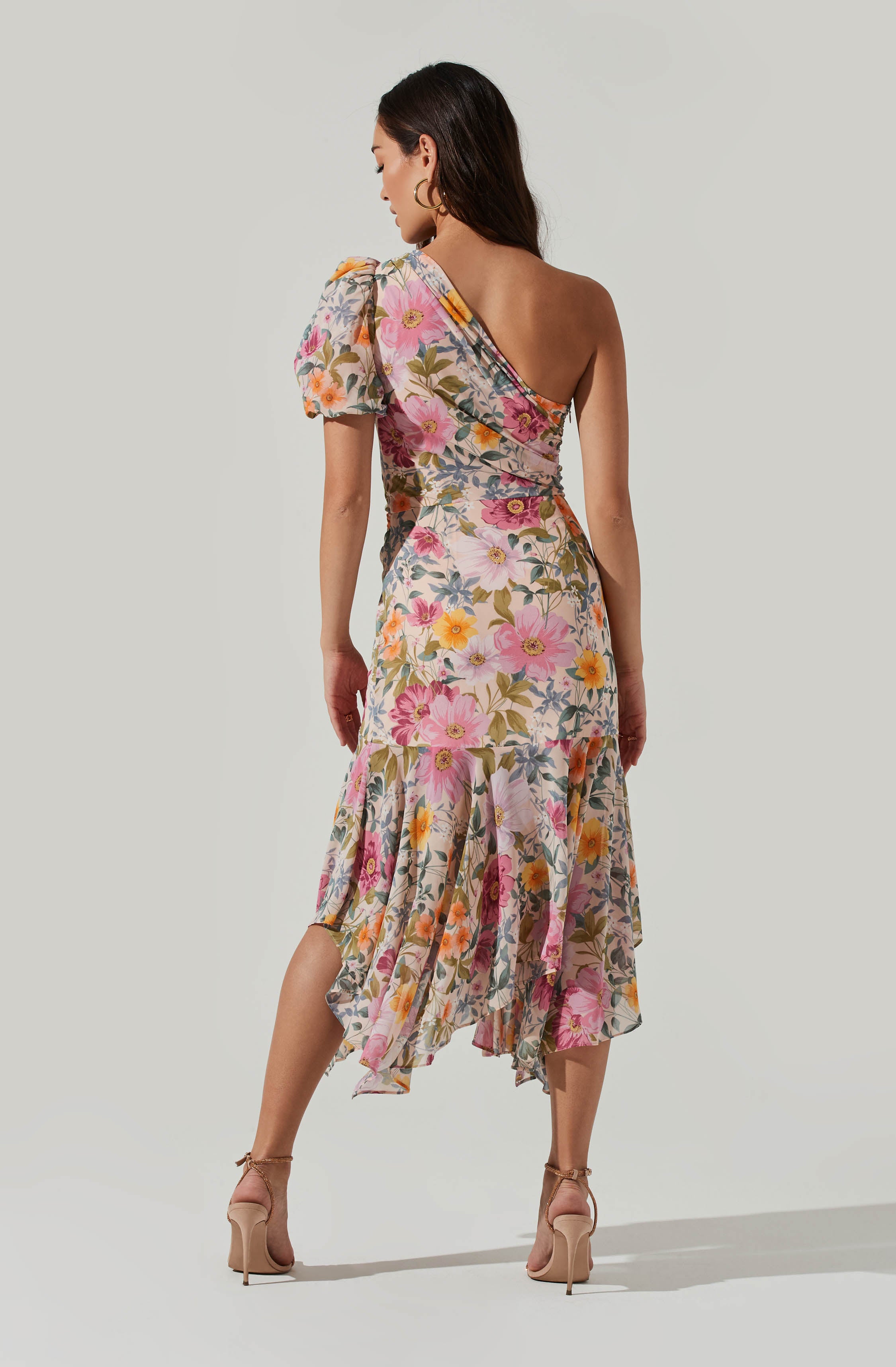 Santorini One Shoulder Midi Dress-Aljck