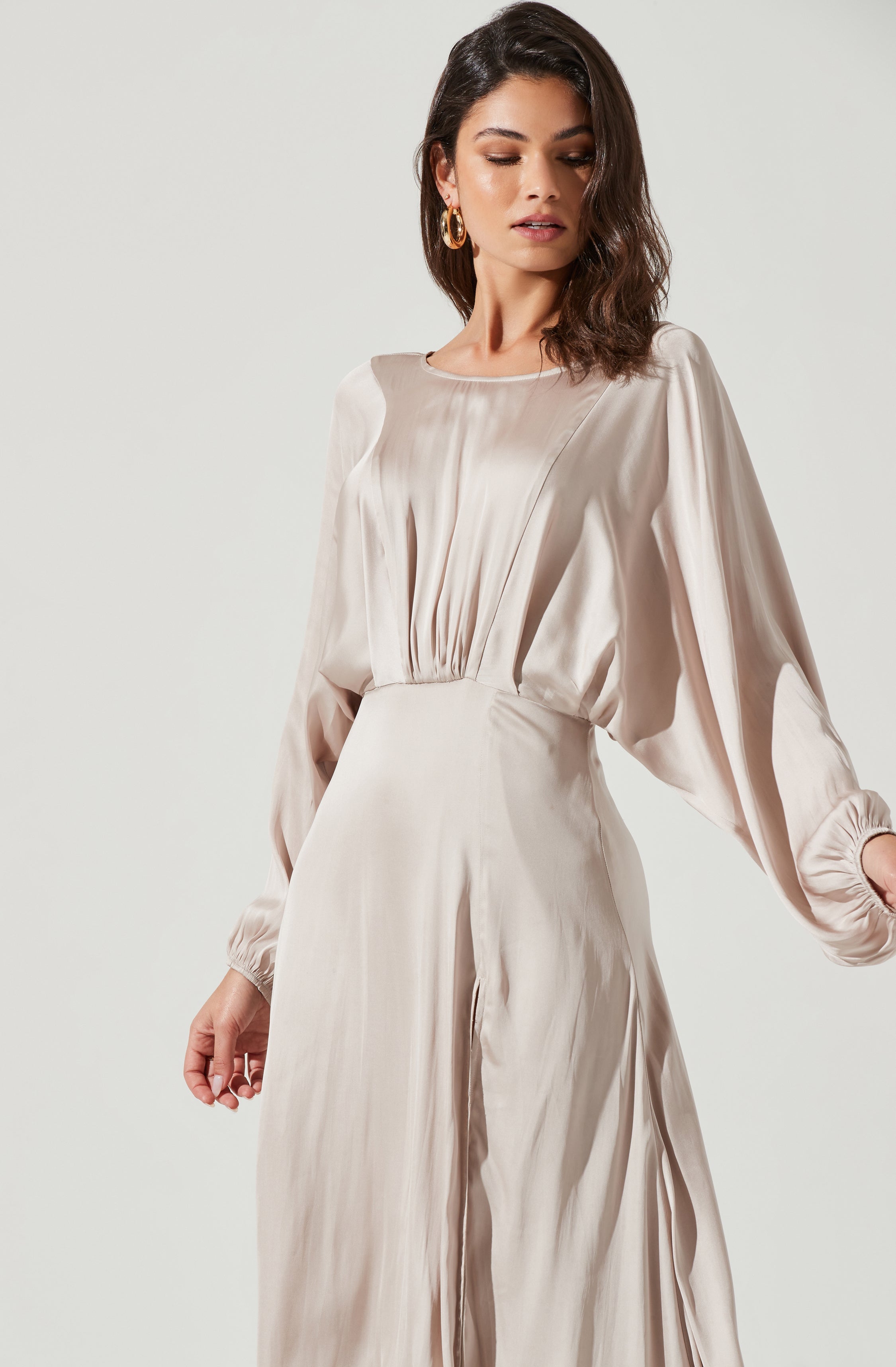 Marin Dolman Sleeve Midi Dress-Aljck