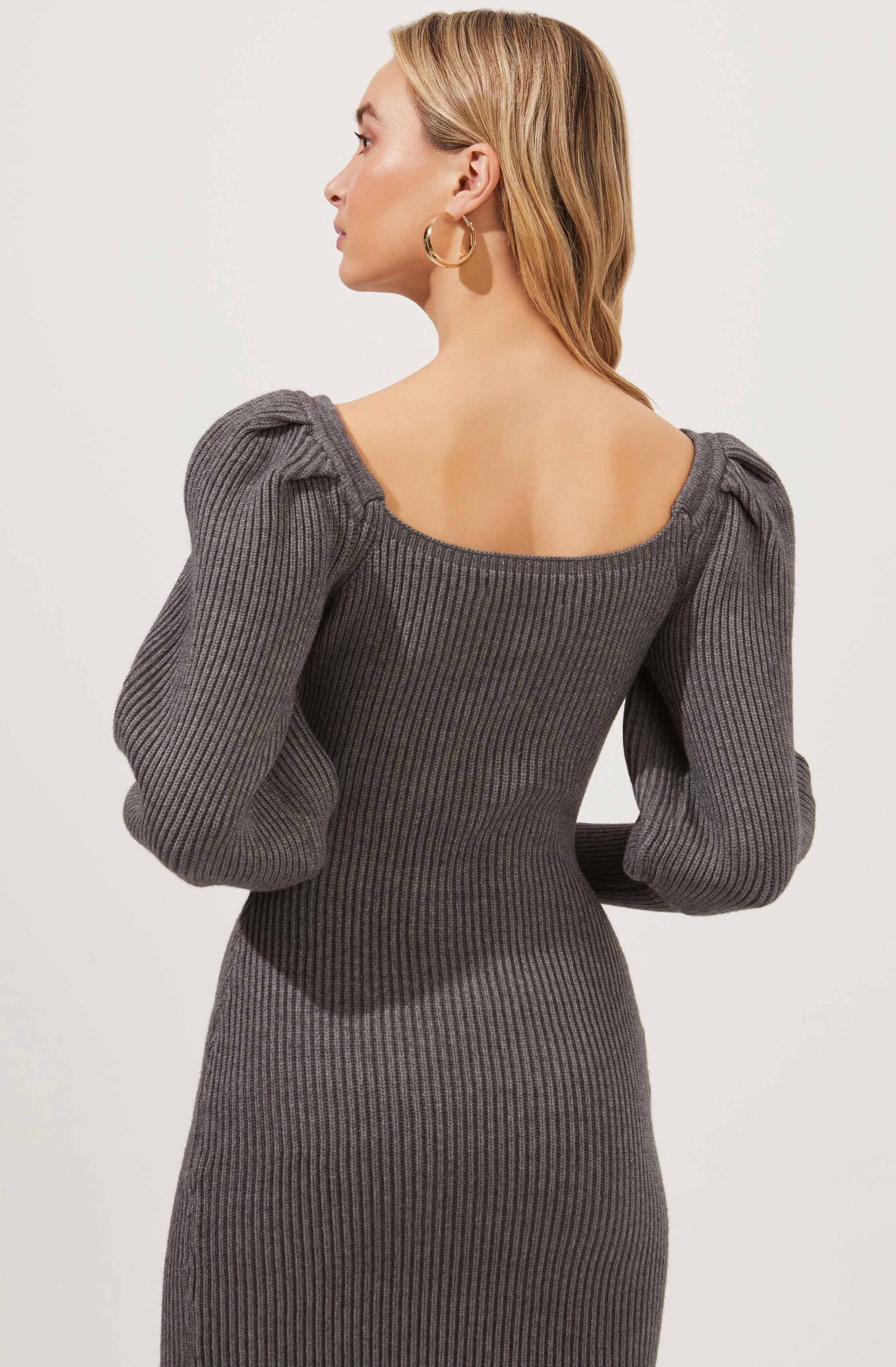 Jansen Puff Sleeve Sweater Dress-Aljck