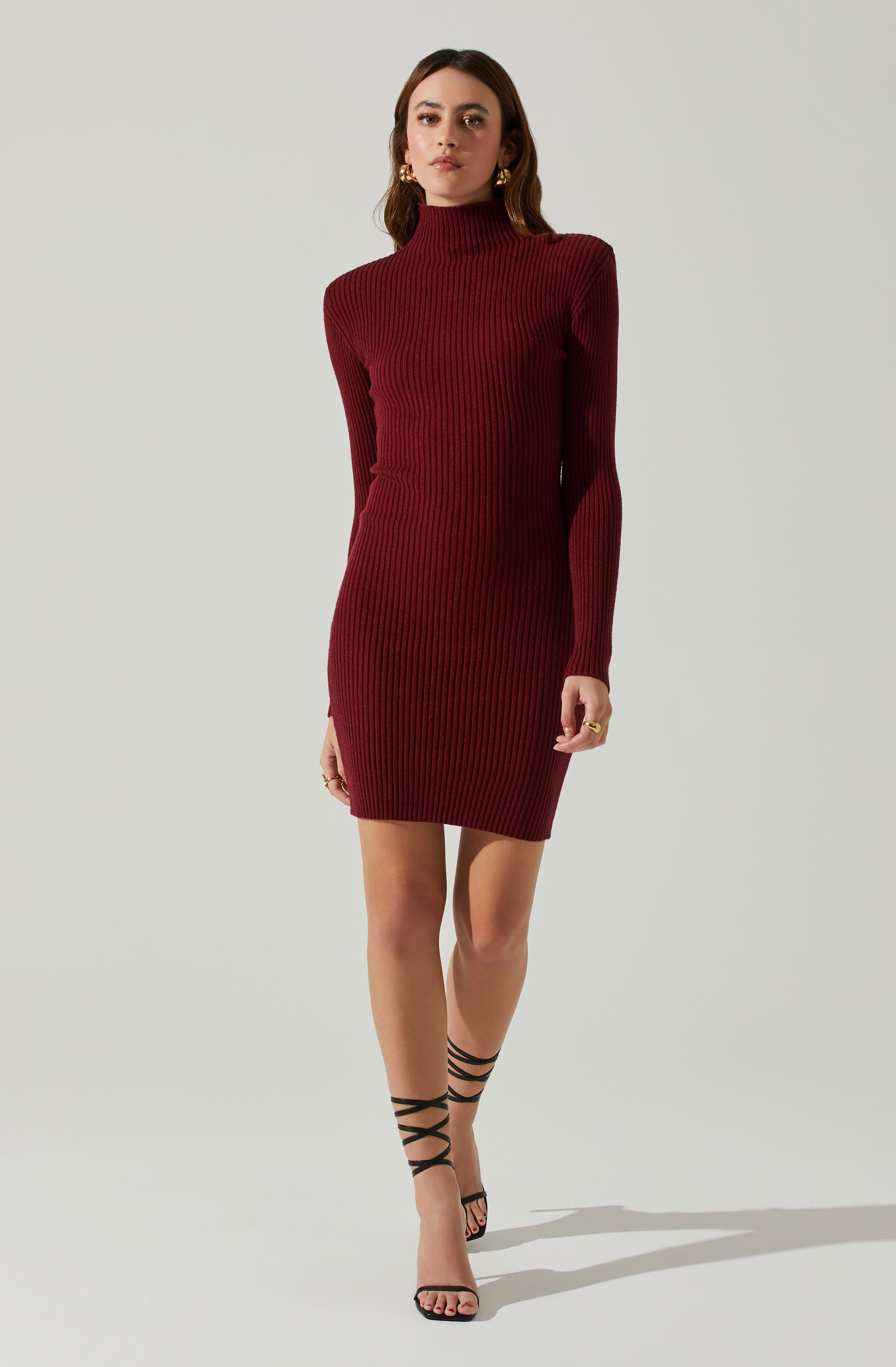Gwendolyn Turtleneck Sweater Mini Dress-Aljck